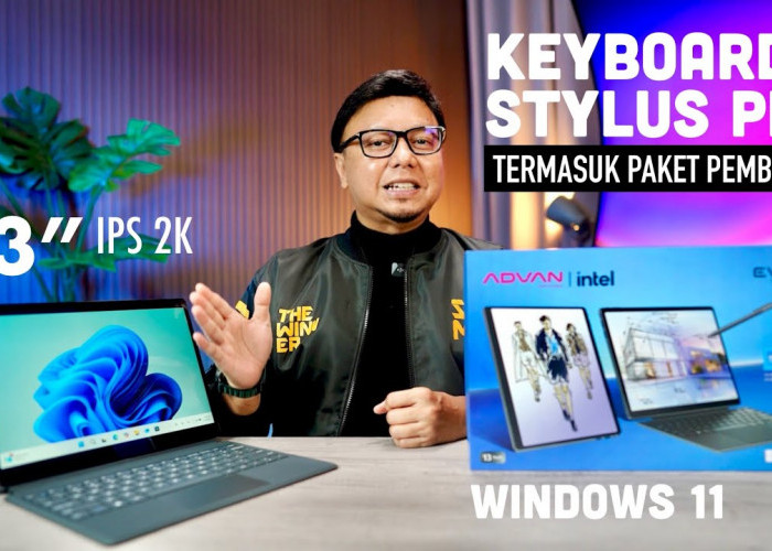 Cuma 5,9jtan! ADVAN Windows Tablet Evo-X 13, Solusi Praktis Pengganti Laptop