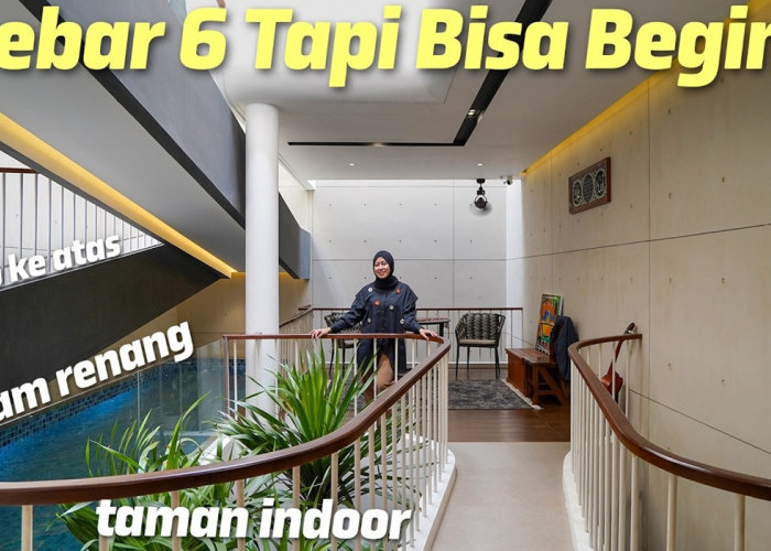 Solusi Lahan Memanjang! Desain Rumah 6x20 Unik Banyak Lengkungannya, Tampak Luas dan Mewah