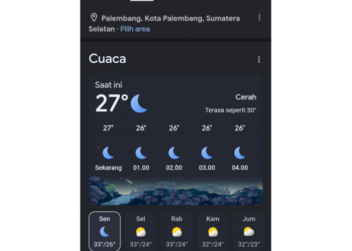 BMKG: Prakiraan Cuaca Palembang 06 Juli 2026 Cerah dan Terik