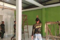 Diam-diam Sosok Stafter Kodim 0405 Lahat Sambangi Sasaran Fisik Mushola Ar-Rasyid Lubuk Tampang Lahat