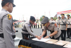 6 Perwira Polres Lahat Jalani Prosesi Sertijab, Ini Kata Kapolres