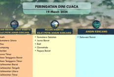 Info Cuaca Sumsel Hari Ini, Selasa 19 Maret 2024, Palembang Berpotensi Hujan Lebat