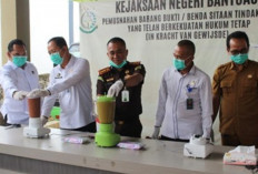Kejari Banyuasin Gelar Pemusnahan Barang Sitaan, Inilah Jumlahnya