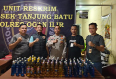 Razia Operasi Sikat Musi 2026, Polsek Tanjung Batu Sita Puluhan Botol Miras