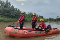 Basarnas Palembang Sisir 5 Kilometer Aliran Sungai Lematang Demi Cari Warga Tenggelam