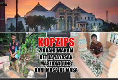 Telusuri Jejak Sejarah Masjid Agung Palembang, KOPZIPS Ziarahi Makam Ketua Yayasannya dari Masa ke Masa