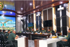 Secara Virtual, Pangdam II Sriwijaya Ikuti Evaluasi Bidang Pendidikan