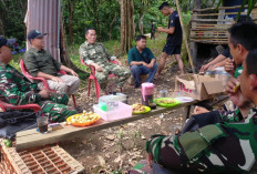 Sela-sela TMMD 128, Pasiter dan Stafter Kodim 0405 Lahat Tatap Muka Bersama Tokoh Masyarakat 