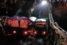 Tak Kuat Menahan Beban Truk Jembatan Muara Lawai Lahat Ambruk, H Bursah: Kelebihan Tonase Segera Buat Regulas