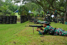 Tingkatkan Profesional Prajurit, Kodim Bengkulu Selatan Latihan Menembak Senjata RIngan