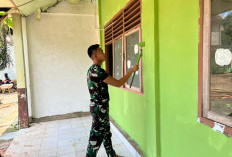 Tak Ingin Ketinggalan, Satgas TMMD 128 Terus Menggoyang Kuas Cat pada Sasaran Fisik Unit Pendidikan Al Muslimu