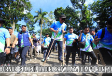 Di Gelaran Sriwijaya Dempo Run 2025, Wakil Walikota Pagaralam Bertha Disanjung Gubernur Sumsel Herman Deru