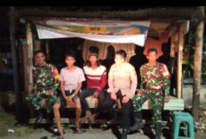 FULL POWER, 3 Anggota Babinsa Koramil 405-09 Kota Agung, Bhanbimkamtibmas dan 4 Warga Siap-siap Berpatroli 