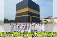 Nggak Cuma Teori! 23 Santri Salafiyah Ulya Ponpes Al-Madina Prabumulih Praktek Manasik Haji di Palembang