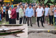Tinjau Jembatan Ambruk di Kandis Ogan Ilir, Bupati Panca Gratiskan Perahu Penyembarangan untuk Aktivasi Warga