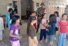 Tak Hanya Bangun Infrastruktur Fisik, Satgas TMMD Salatiga Bentuk Jiwa Disiplin Anak Sejak Dini