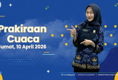 Update Cuaca Palembang 10 April 2026: Suhu Sejuk dengan Potensi Hujan Ringan di Beberapa Titik