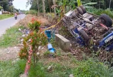 Angkut Minyak Ilegal Dari Muba Mobil Tangki Biru Putih Terbalik, Ini Kronologinya