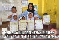 Mahasiswi UIN Raden Fatah Punya Cara Unik Ajarkan Bilangan Cacah di MI Qur'aniah 5 Palembang 