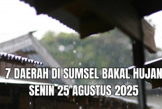 BMKG: 7 Daerah di Sumsel Bakal Turun Hujan, Prakiraan Cuaca Senin 25 Agustus 2025