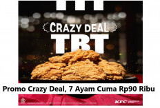 Spesial Hari Kamis! Ada Promo Crazy Deal, 7 Ayam Cuma Rp90 Ribu Buruan ke Outlet KFC Terdekat