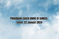 Prakiraan Cuaca BMKG di Sumsel Hari Ini, Senin 22 Januari 2024, Muara Rupit Berpotensi Hujan Petir Siang Hari