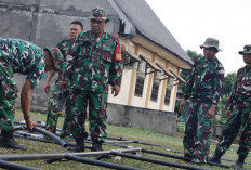 Sukseskan TMMD ke-129, Intip Kesibukan Prajurit Kodim Palembang Tata Lokasi Upacara