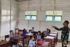Satgas Pamtas Yonarhanud 12/SBP Ajak Anak-anak Perbatasan Gemar Membaca
