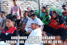 Meski Sibuk Cari Nafkah, Driver Ojol di Palembang Punya Cara Sendiri Merayakan HUT Ke-80 Kemerdekaan RI