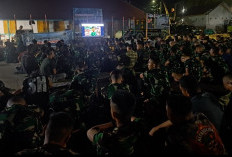 Kodim 0405 Lahat dan Yon TP 894 PB Gelar Nobar Bersama Masyarakat, Pererat Kebersamaan dan Semangat Nasionalis