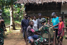 Tingkatkan Kesejahteraan Masyarakat Perbatasan, Satgas Yonif 144 Jaya Yudha Lakukan Giat Ini
