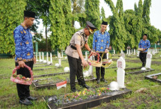 Jelang Hari Korpri Ke-53, Ini Dilakukan Polda Sumsel di Makam Pahlawan