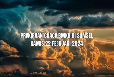 Prakiraan Cuaca BMKG di Sumsel Hari Ini Kamis 22 Februari 2024, Tetap Waspada Peringatan Dini! 