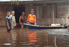 Banjir Melanda Desa, Prajurit Kodim 0419/Tanjab Bantu Evakuasi Warga