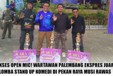 Sukses Open Mic! Wartawan Palembang Ekspres Juara Lomba Stand Up Comedy di Pekan Raya Musi Rawas