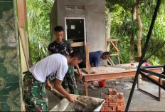 Percepat Penyelesaian Pembangunan MCK Titik 1, Ini Cara Satgas TMMD ke-128 Kodim Lahat Bersama Warga