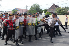 Polres Lahat Gelar Latihan Rutin Dalmas Perkuat Kesiapsiagaan Personel, Intip Yuk