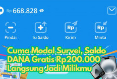 Untung Banget! Cuma Modal Survei, Saldo DANA Gratis Rp200.000 Langsung Jadi Milikmu! Cek di Sini Caranya