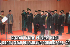 Resmi Dilantik, ini Pesan Penting Rektor Profesor Adil kepada 13 Pejabat Baru UIN Raden Fatah Palembang