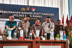 Transparansi Penegakan Hukum, Polres Musi Rawas Hancurkan Barang Bukti Narkotika Senilai Miliaran Rupiah