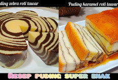 Cara Membuat Puding Roti Tawar Zebra & Karamel yang Cantik dan Anti Gagal