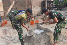 TMMD Kodim Basel Kebut Bedah Rumah di Pulau Lepar, Progres Rumah Pak Iwan Capai 35 Persen