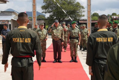 Dampingi Menhan RI Sidak Markas Yonif 845 Ksatria Satam, Ini Penekanan Pangdam II Sriwijaya  
