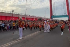 Beranggota 155 Bintara Remaja, Marching Band Polda Sumsel Sukses Bius Pengunjung CFD
