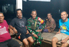 Cengkarama Bersama Warga, Babinsa Koramil 405-07 Pulau Pinang Fokuskan Kamtibmas Wilayah 