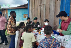 HUT Pekabaran Injil, Satgas Yonif 200/BN Layani Kesehatan Masyarakat Papua