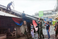 Musibah Angin Puting Beliung di Desa Srimenanti, Babinsa Kodim Lampung Timur Gerak Cepat Lakukan Ini