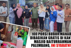 100 Porsi Bubur Manado Dibagikan Gratis di Kantin Masjid Baiturrahman Palembang, Ini Syaratnya! 