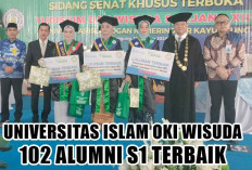 Uniski Kayuagung Wisuda 102 Alumni S1 Terbaik, Tokoh Pendiri Ishak Mekki Berikan Motivasi Belajar Tiada Henti