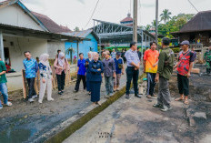 Bentuk Kepedulian, Wabup Lahat dan Anggota DPRD Eva Lili Susanti Kunjungi Korban Kebakaran Desa Padang Bindu